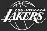 Lakers Decal Sticker White 6".