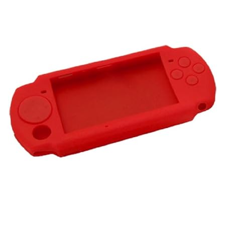 Gino Red Nonslip Silicone Skin Case Cover for Sony PSP 3000