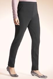 Secret Support Flat Front Panelled Ribbed Treggings [T57-3921-S]