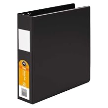 Wilson Jones Heavy Duty No-Gap Round Ring Binder, 2 Inch Capacity, Letter Size, Black (W364-44NBPP)
