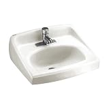 American Standard 0356.421.020 Lucerne Wall-Mount Lavatory Sink with Center Faucet Hole, White