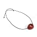 Tagua Nut, Cotton Cord Red Pendant-2-Piece Embedded Tagua 