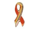 Pin: Red Ribbon / Rainbow Ribbon 19 mm