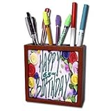 Florene Special Events Happy 65th Birthday Tile Pen Holders 5 inch tile pen holder