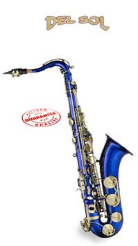 Del Sol Tenor Saxophone Blue Lacquer, AVA-111-1-BL