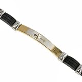 316L Stainless Steel Bracelet anodized in gold color. Width: 7.5mm Length: 8