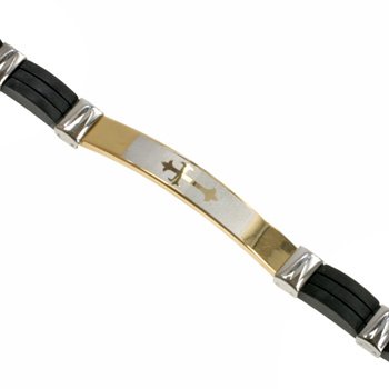 Click here to buy 316L Stainless Steel Bracelet anodized in gold color. Width: 7.5mm Length: 8 by ToltecTraders.com.