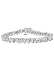 Diamond S Tennis Bracelet 18K White Gold - 3.00 CT Diamonds