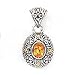 925 Silver & Citrine Pendant with 18k Gold Accents (2.37ctw)