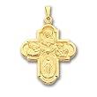 24in Gold-plated Small Four Way Cross Necklace