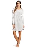 Dearfoams Women's 3/4 Sleeve Stripe Sleep Tee