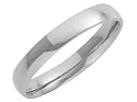 18ct White Gold Ladies 3mm Light Court-Shape Wedding Ring