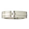 Men's Brushed Stainless Steel Ring with Polished Cross Accent