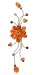 Carnelian and Garnet Brooch, 'Golden Bouquet' 5" W 1" L