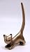 Ring Holder - 2"L &Atilde;� 3&Acirc;&frac12;"H Cat W/Crystal Eyes