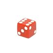 Opaque 12mm 6-sided Square Edge Dice, Red with White