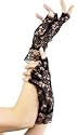 Sheer Desires - Lace Gloves (fingerless, wrist length) - Black