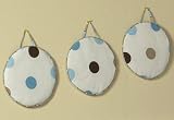 JoJo Designs Wall Hanging - Blue and Brown Modern Polka Dots