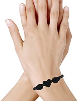 Les Poulettes Jewels - Cruciani Lace Bracelet Angel Heart Black Color