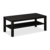 Basyx BLH3160P Coffee Tables, 2 in. Top, 42 in.x20 in.x16 in., Black