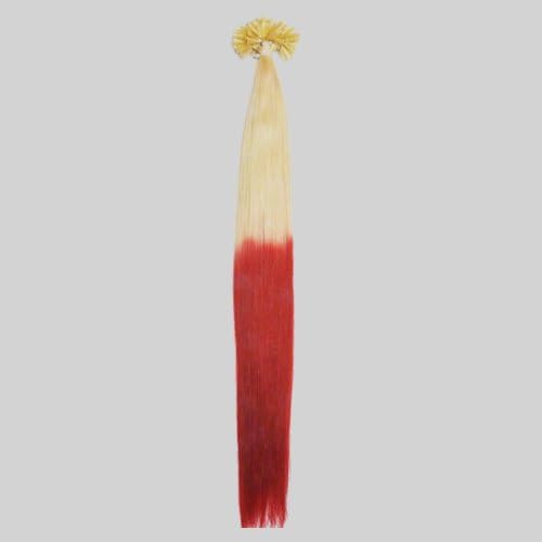 100S balayage/ombre remy 20 inch nail tip 100% human hair extensions 50g T613/red