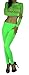 ToBeInStyle Women's Footless Elastic Leggings - One Size - Neon Green