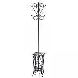 Hall Tree Umbrella Stand - Black