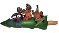 MOOSE bear CHRISTMAS DRAFT breeze DOOR window BLOCK NEW