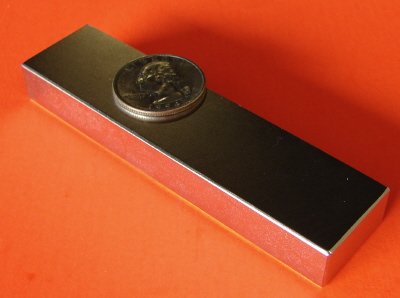 Applied Magnets - 4 X 1 x 1/2 Super Strong Rare Earth Neodymium Block Magnet