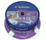 Verbatim DVD+R 8.5Gb 8x D/L Spindle 25 Printable 43667