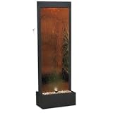 Modern Bronze Mirror Panel Fountain
