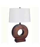 Table Lamp with O-Shape Metal Base in Bronze Finish