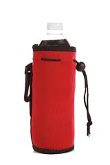 Neoprene Water Bottle Drawstring Insulator Cooler Koozie, Red by BAGS FOR LESSTM