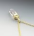 Gold Plate Quartz Point Pendant