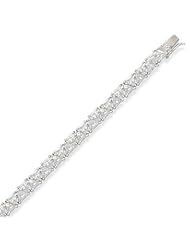 Sterling Silver Triangular CZ Tennis Bracelet - 7 Inch