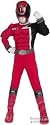 Red Power Rangers S.P.D. Deluxe Muscle Costume - Child Medium 7-8