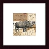 Africa by unknown 7.09X7.09 Framed with Black Wood Frame