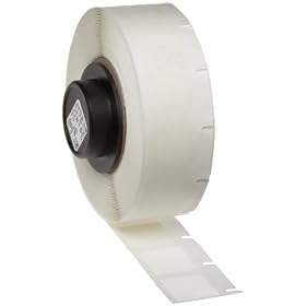Brady PTL-5-423 TLS 2200 And TLS PC Link 0.2" Height, 0.5" Width, B-423 Polyester, White Color Thermal Transfer Portable Printer BradyBondz Label (750 Per Roll)