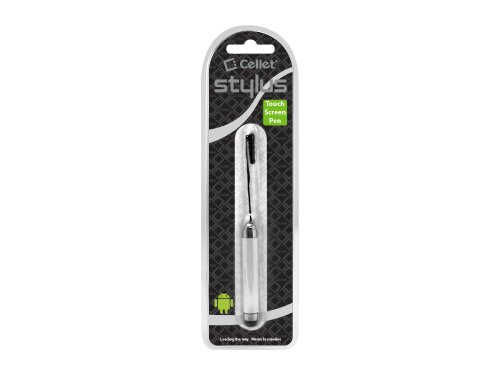 Cellet Ultra-Sensitive Expandable Mini Stylus for Apple iPad iPhone Samsung S3 S4 S5 Note 2 3 HTC One Nokia Motorola and Other Touchscreens - White