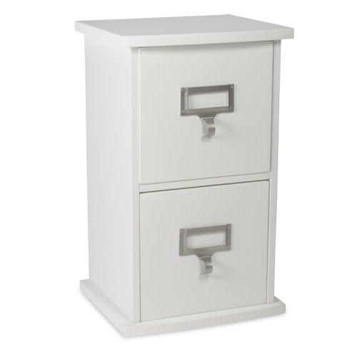 Kitchen: 2 Drawer CD Organizer in White by Organize It All