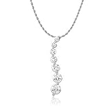 1/2ct. tw. Journey Diamond 7 Stone Pendant in 10K White Gold on an 18 Chain