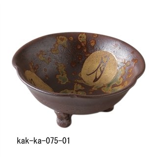 和食器 まごころ 金彩雪月花 輪花鉢 117mm×52mm 注文数:6
