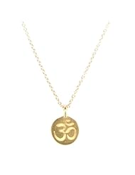 Dogeared Gold Dip Mind Body Spirit Om Boxed Reminder Necklace