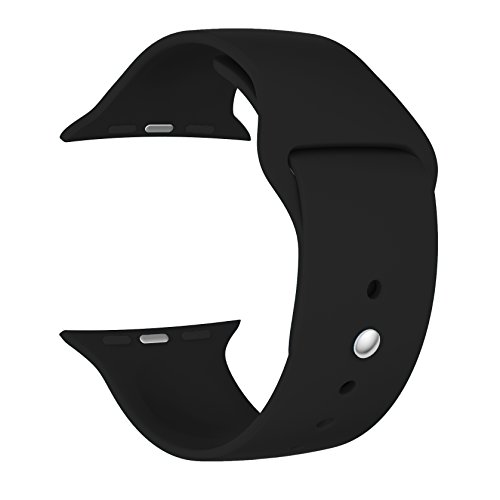 Apple Watch Replacement Band - Valuebuybuy Soft Silicone Replacement Sports Wristbands Straps for Apple Wrist Watch iWatch All Models Formal Colors S/M Size - 42mm/Black