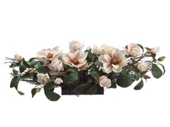32″ Cream & Pink Magnolia Flower Wedding Centerpiece