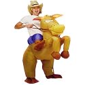 Brown & Blue Inflatable Ride Em Cowboy Costume