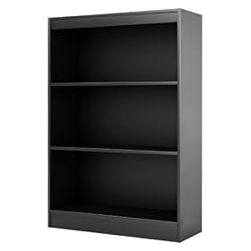 3-Shelf Bookcase - Black