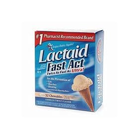 Lactaid Fast Act Lactase Enzyme Supplement, Chewable Tablet, Vanilla Twist