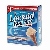 Lactaid Fast Act Lactase Enzyme Supplement, Chewable Tablet, Vanilla Twist