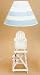 LIFEGUARD Chair TABLE Desk LAMP beach WHITE blue